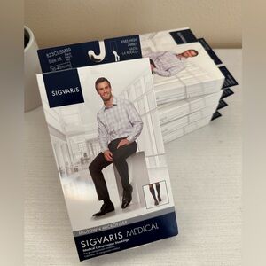 New Sigvaris Medical Midtown Black Microfiber 30-40mm Knee-high Socks Size LS